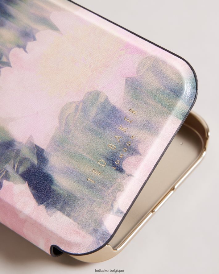 être Ted Baker collection monetan miroir floral flou folio iphone 14 max rose FR8J422114 articles ménagers