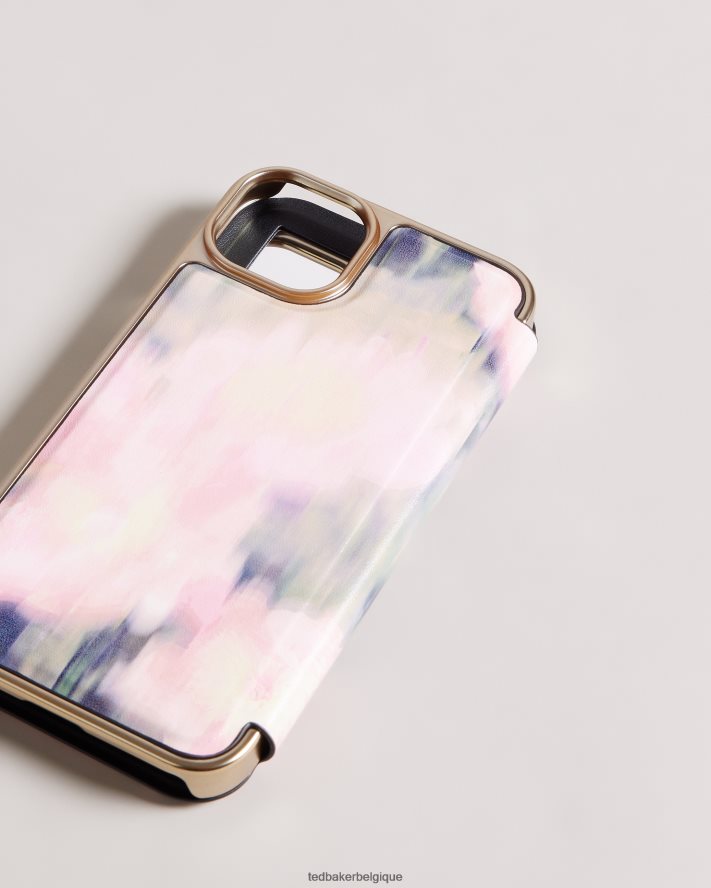 être Ted Baker collection monetan miroir floral flou folio iphone 14 max rose FR8J422114 articles ménagers