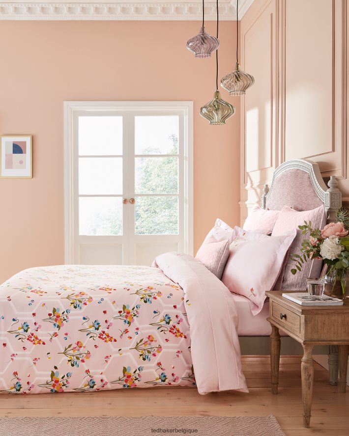 être Ted Baker collection ensemble de housse de couette pmint menthe poivrée pour lit double/grand lit rose FR8J422098 articles ménagers