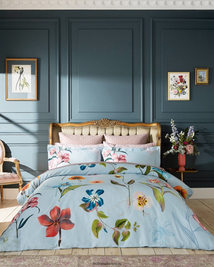 être Ted Baker collection hamptn ensemble de housse de couette king size hampton bleu clair FR8J422092 articles ménagers