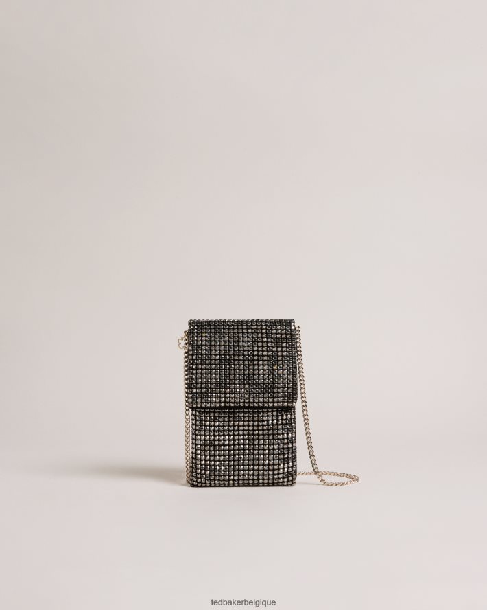 être Ted Baker femmes pochette bandoulière en cristal scintillant noir FR8J42825 cadeaux