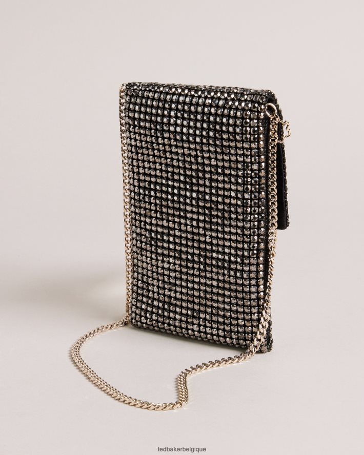 être Ted Baker femmes pochette bandoulière en cristal scintillant noir FR8J42825 cadeaux