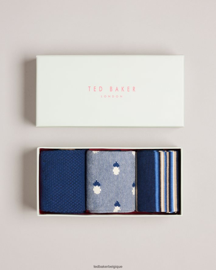 être Ted Baker Hommes merci trois paquets de chaussettes assorties assorti FR8J421887 cadeaux