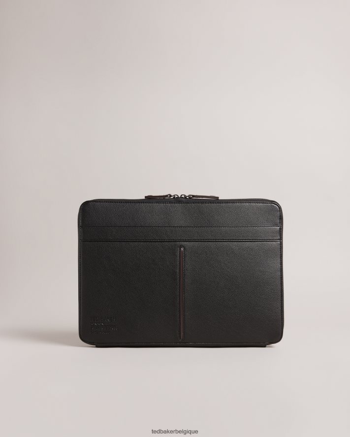 être Ted Baker Hommes sacoche pour ordinateur portable en similicuir 15 pouces prune noir FR8J422115 cadeaux