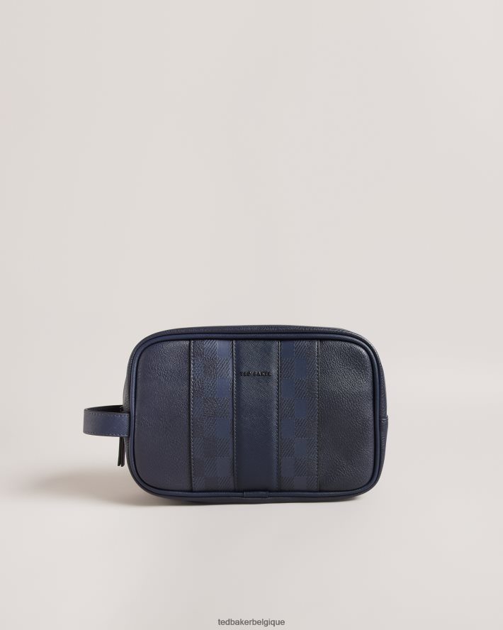 être Ted Baker Hommes trousse de toilette en pu waydee house check marine FR8J421784 cadeaux