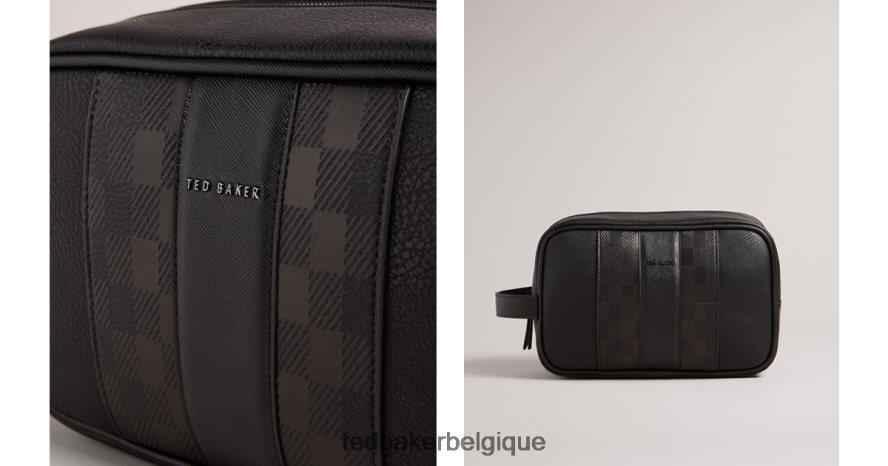être Ted Baker Hommes trousse de toilette en pu waydee house check noir FR8J421756 cadeaux