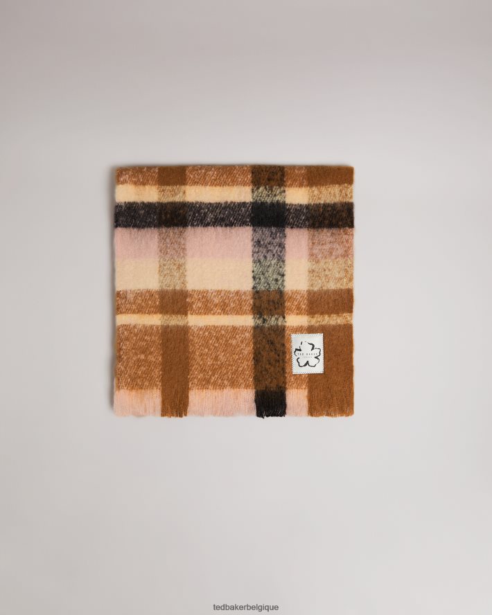 être Ted Baker femmes écharpe à carreaux charloa naturel FR8J42950 accessoires