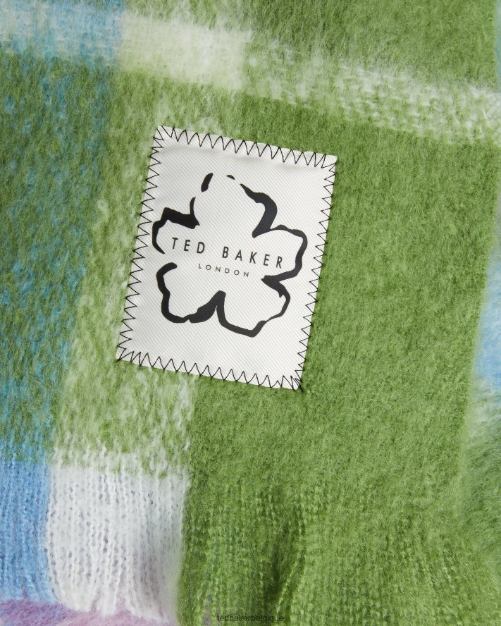 être Ted Baker femmes écharpe à carreaux charloa vert clair FR8J42954 accessoires