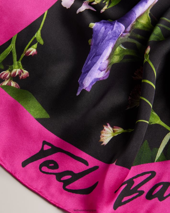 être Ted Baker femmes écharpe en soie à fleurs amiie noir FR8J421102 accessoires