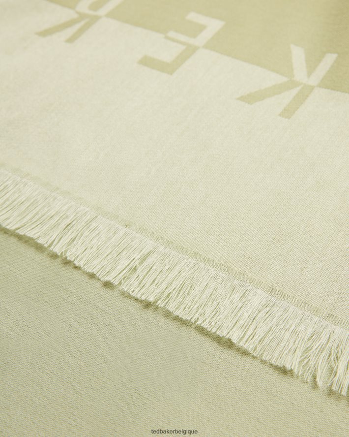 être Ted Baker femmes écharpe longue esteli pl-vert FR8J42957 accessoires