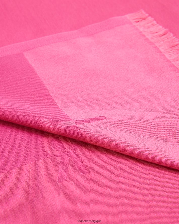 être Ted Baker femmes écharpe longue esteli rose FR8J421116 accessoires