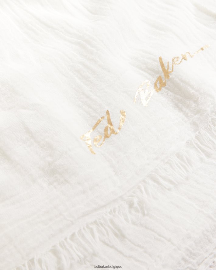 être Ted Baker femmes écharpe tissée texturée Beckkie écru FR8J42945 accessoires