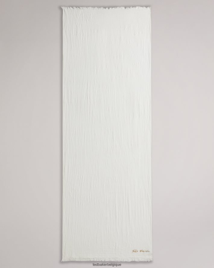 être Ted Baker femmes écharpe tissée texturée Beckkie écru FR8J42945 accessoires