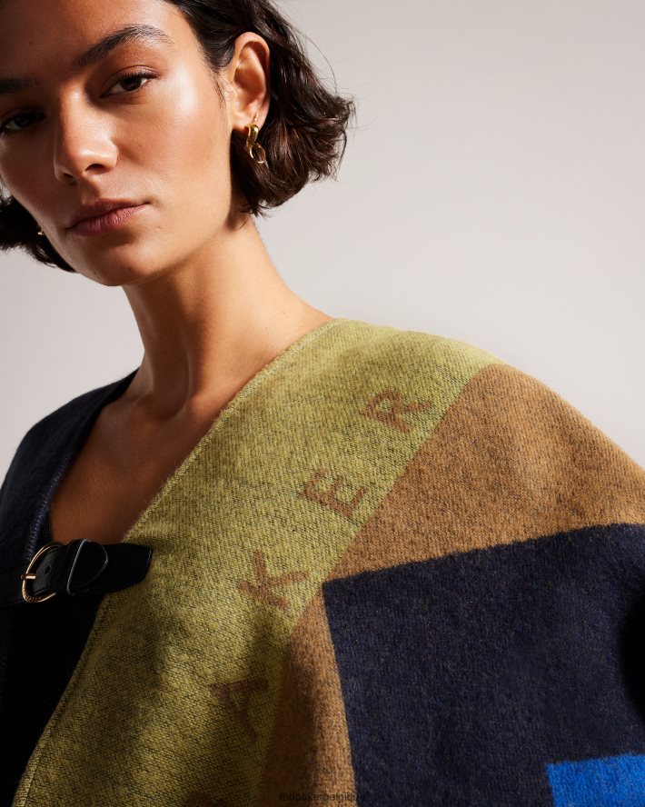 être Ted Baker femmes poncho à boucle suffia bleu foncé FR8J421034 accessoires