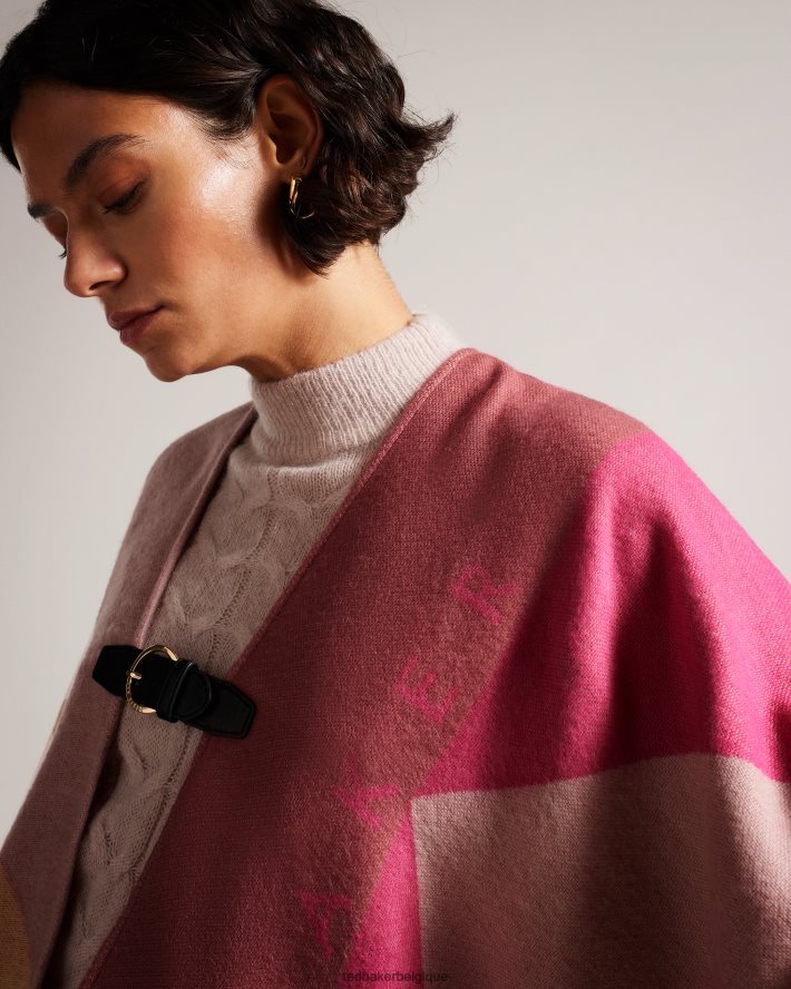 être Ted Baker femmes poncho à boucle suffia rose FR8J421107 accessoires