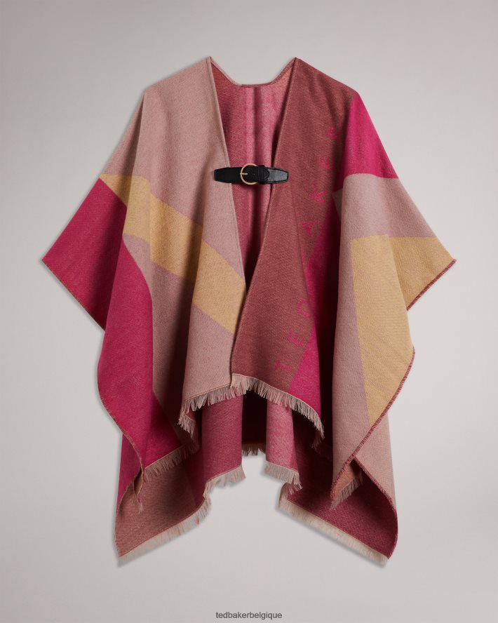 être Ted Baker femmes poncho à boucle suffia rose FR8J421107 accessoires