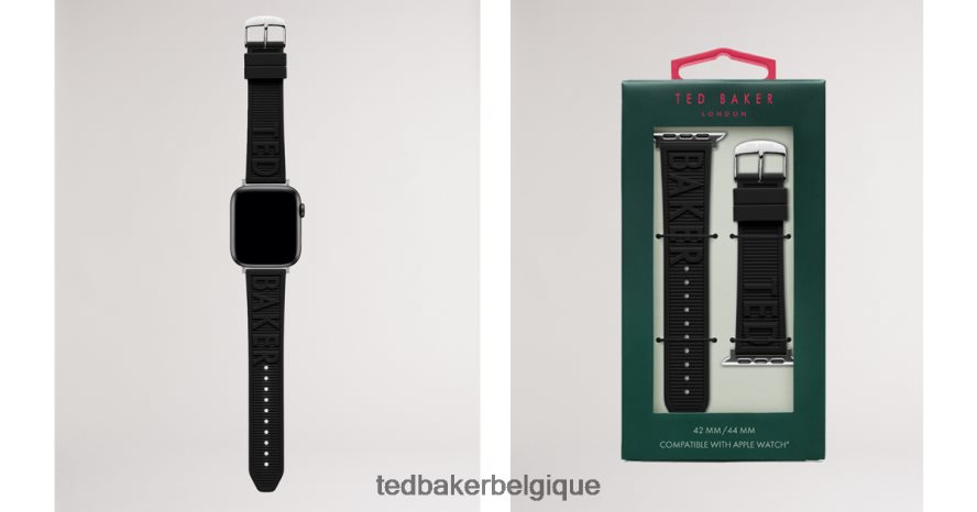 être Ted Baker femmes bracelet de montre apple avec logo en silicone ozone noir FR8J422041 accessoires
