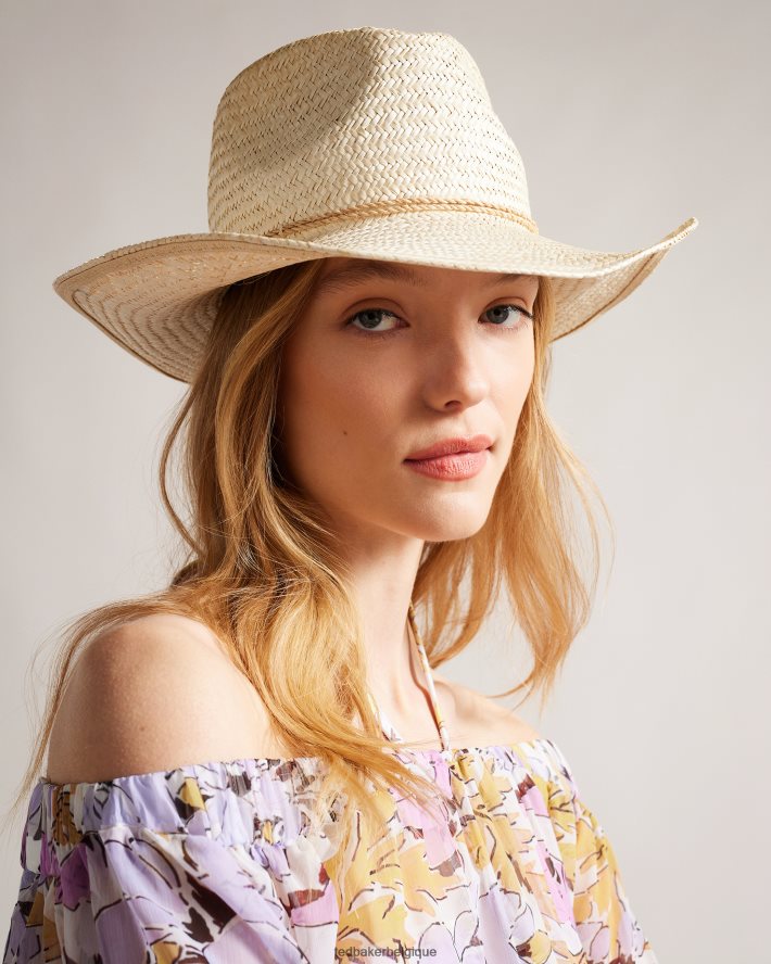 être Ted Baker femmes chapeau de cowboy en paille kyloa naturel FR8J42966 accessoires