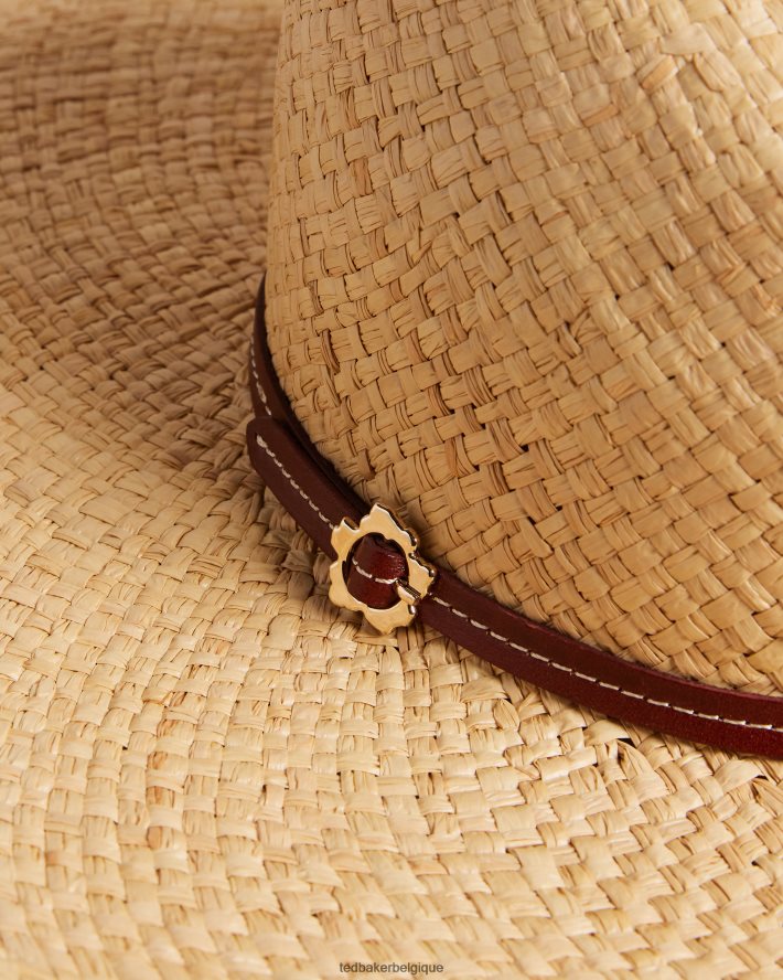être Ted Baker femmes jenahh chapeau de paille naturel FR8J42991 accessoires