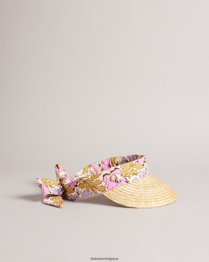 être Ted Baker femmes visière en paille florale kylow rose FR8J42980 accessoires