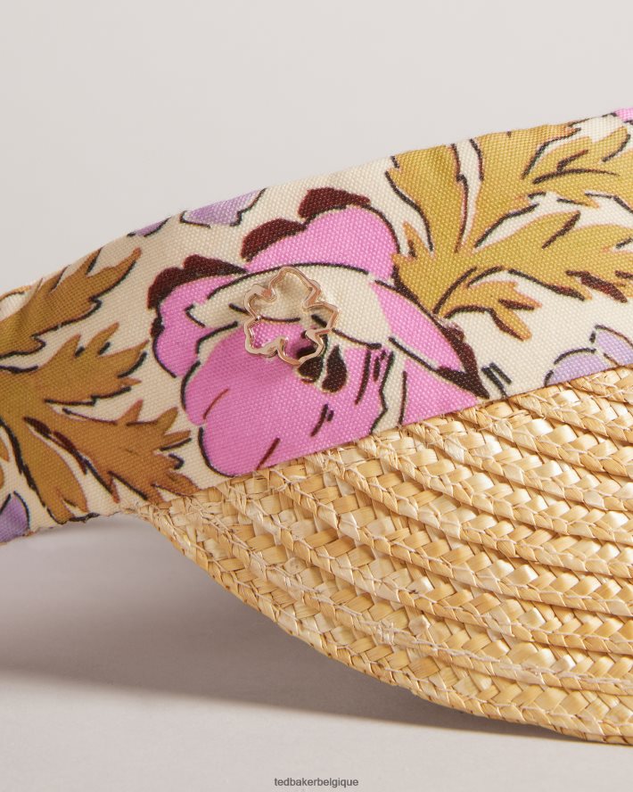 être Ted Baker femmes visière en paille florale kylow rose FR8J42980 accessoires