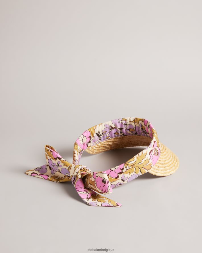 être Ted Baker femmes visière en paille florale kylow rose FR8J42980 accessoires