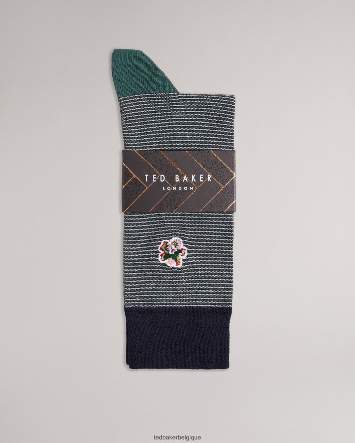 être Ted Baker femmes maisons chaussettes rayées vert FR8J421129 accessoires