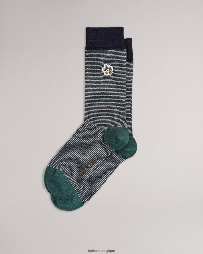 être Ted Baker femmes maisons chaussettes rayées vert FR8J421129 accessoires