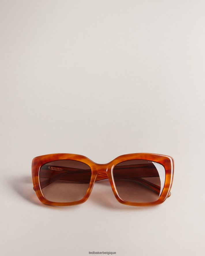 être Ted Baker femmes Hyatts - Lunettes de soleil carrées écaille de tortue écaille de tortue FR8J421132 accessoires