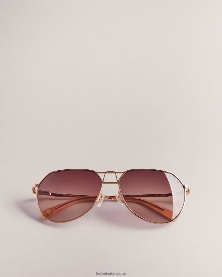 être Ted Baker femmes lunettes de soleil aviateur avocette couleur or rose FR8J421138 accessoires