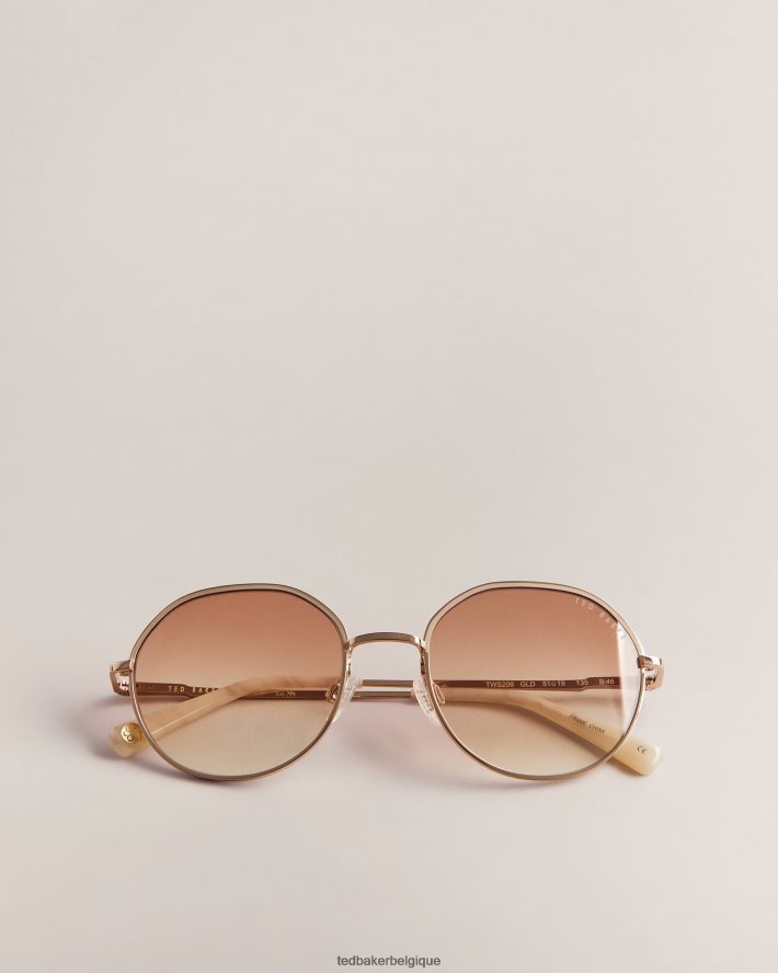 être Ted Baker femmes lunettes de soleil à monture ronde alusky couleur or FR8J421071 accessoires