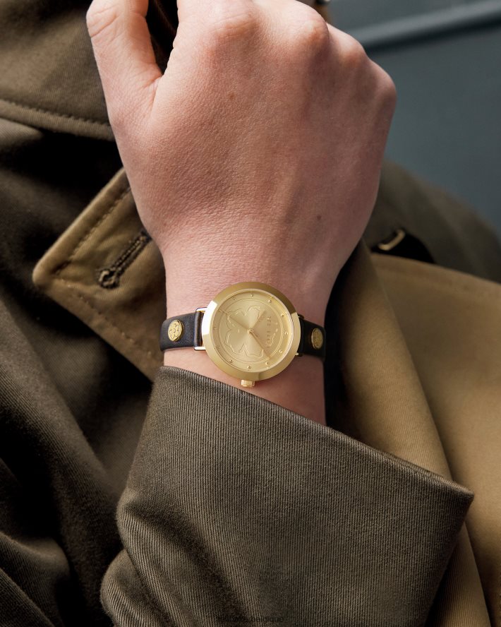 être Ted Baker femmes amieyy - montre en cuir avec détail magnolia noir FR8J421088 accessoires