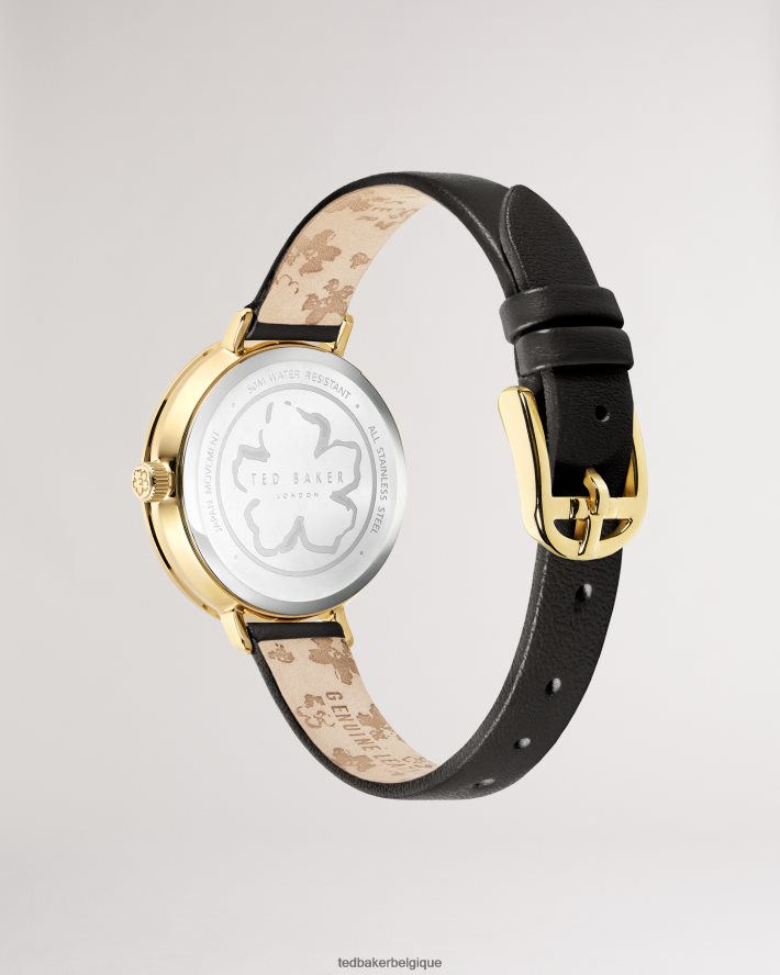 être Ted Baker femmes amieyy - montre en cuir avec détail magnolia noir FR8J421088 accessoires