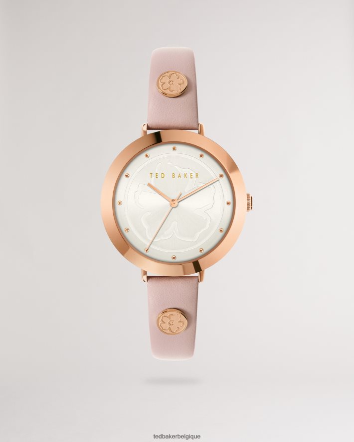être Ted Baker femmes ammmy - montre en cuir avec détail magnolia rose FR8J42972 accessoires
