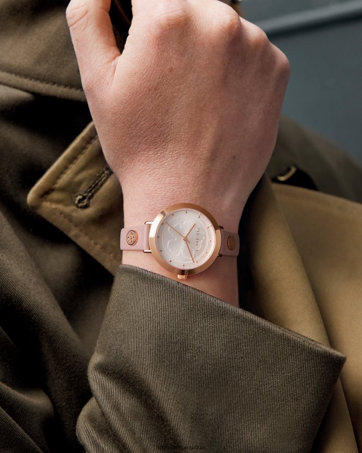être Ted Baker femmes ammmy - montre en cuir avec détail magnolia rose FR8J42972 accessoires