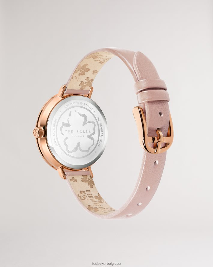 être Ted Baker femmes ammmy - montre en cuir avec détail magnolia rose FR8J42972 accessoires