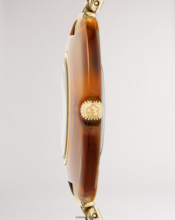 être Ted Baker femmes montre-bracelet nimue rétro avec boîtier en écaille de tortue couleur or FR8J421123 accessoires