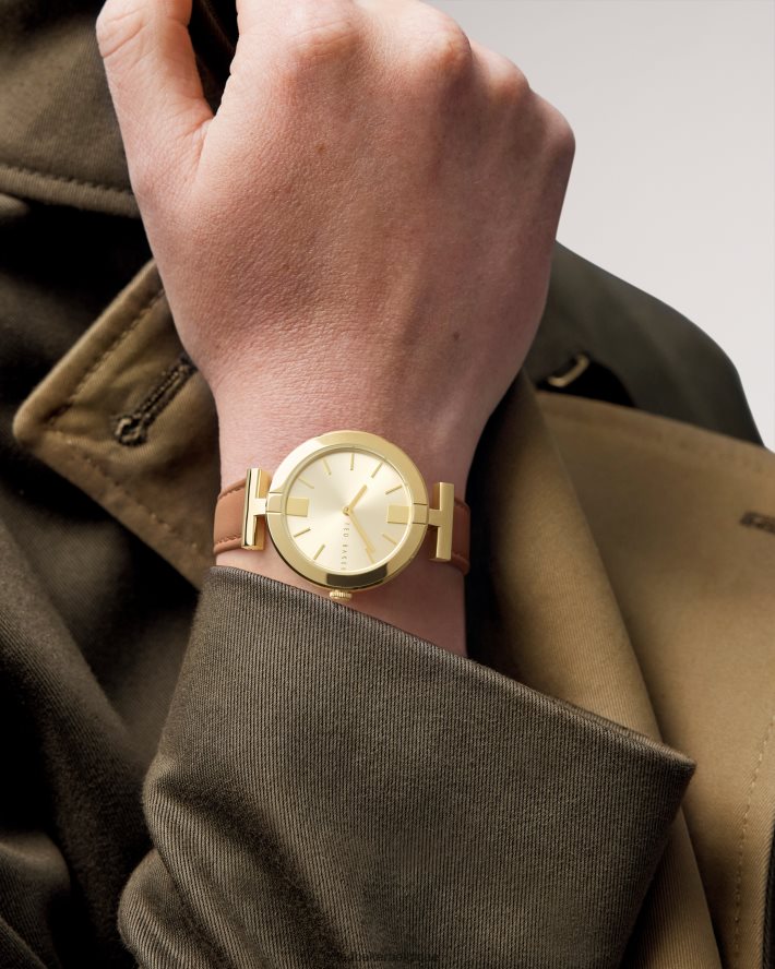 être Ted Baker femmes montre darbii t frame avec bracelet en cuir bronzer FR8J421053 accessoires