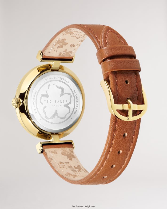 être Ted Baker femmes montre darbii t frame avec bracelet en cuir bronzer FR8J421053 accessoires