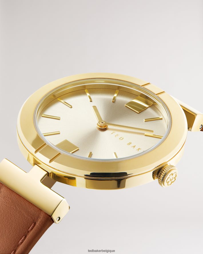 être Ted Baker femmes montre darbii t frame avec bracelet en cuir bronzer FR8J421053 accessoires