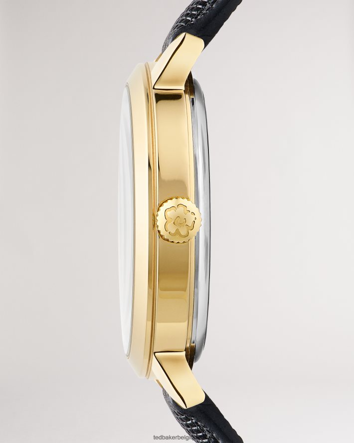 être Ted Baker femmes montre galaten à cadran magnolia et bracelet en cuir noir FR8J421064 accessoires