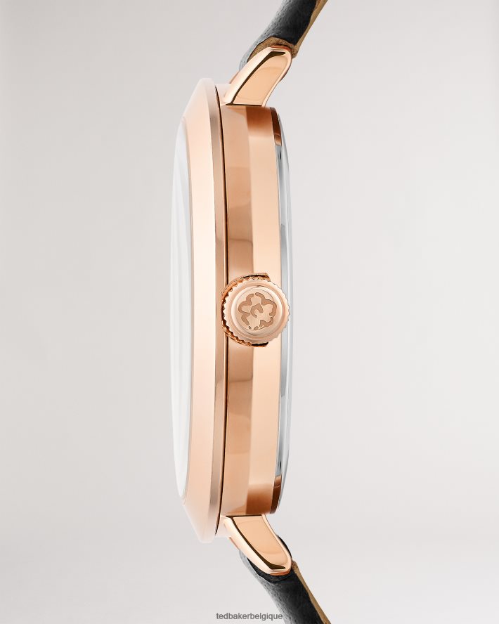 être Ted Baker femmes montre isidoro à imprimé floral avec bracelet en cuir noir FR8J421060 accessoires