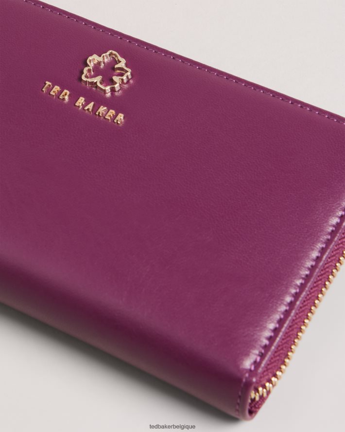 être Ted Baker femmes grand sac à main zippé à œillets et fleurs de jorjana sang de bœuf FR8J42946 accessoires