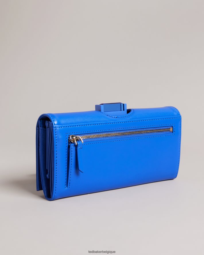 être Ted Baker femmes roziita grand porte-monnaie à pompons en cristal bleu brillant FR8J42993 accessoires