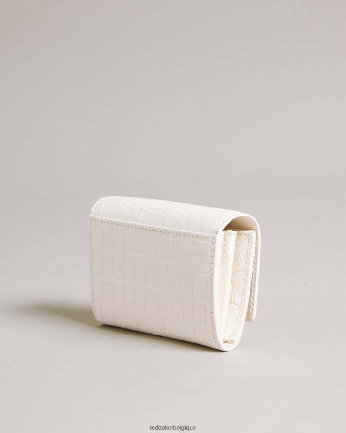 être Ted Baker femmes sac à main sten en cuir imitation croco Ivoire FR8J42999 accessoires