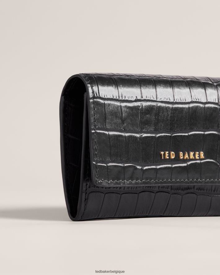 être Ted Baker femmes sac à main sten en cuir imitation croco noir FR8J421004 accessoires