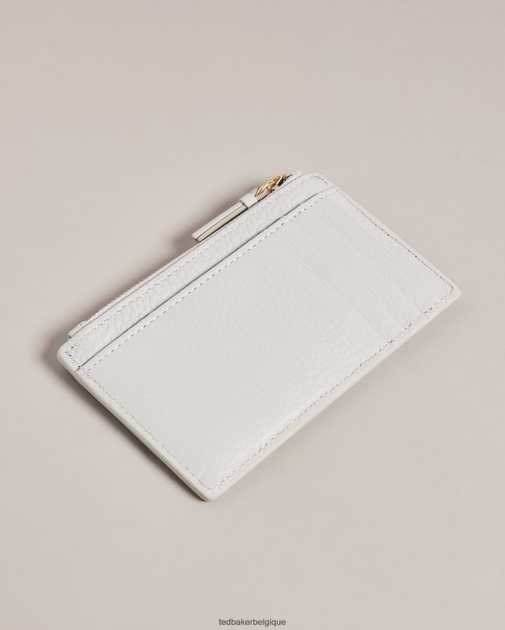 être Ted Baker femmes porte-cartes en cuir zippé à sangle Delfie gris clair FR8J421112 accessoires