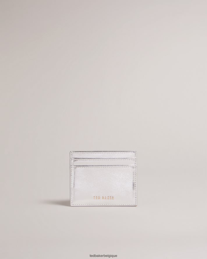 être Ted Baker femmes porte-cartes métallique liibbaa argent FR8J42976 accessoires