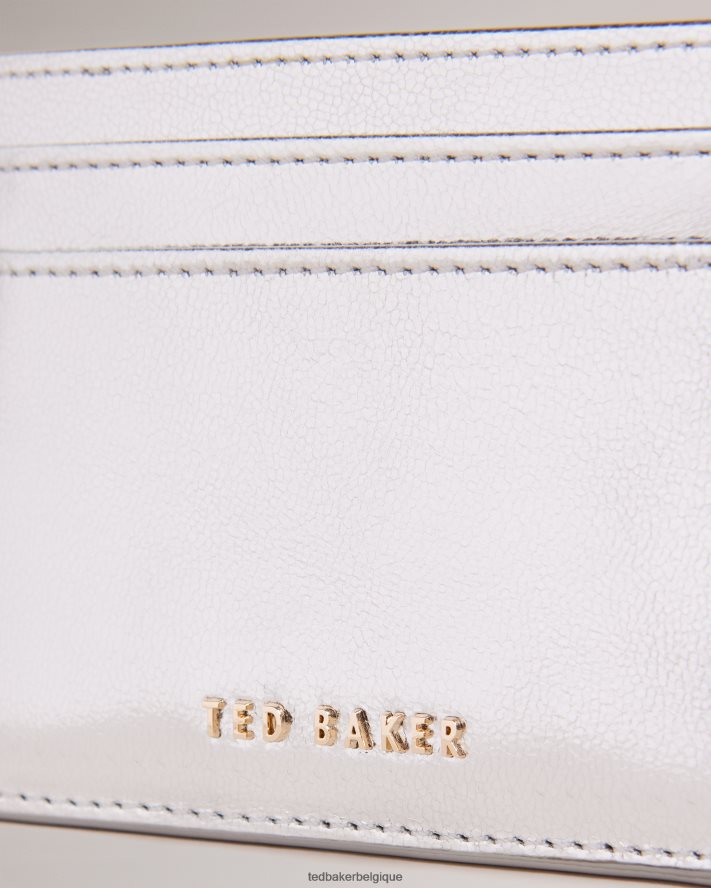 être Ted Baker femmes porte-cartes métallique liibbaa argent FR8J42976 accessoires