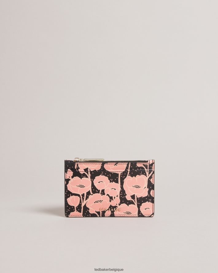 être Ted Baker femmes porte-cartes zippé à imprimé floral poppsi noir FR8J42951 accessoires